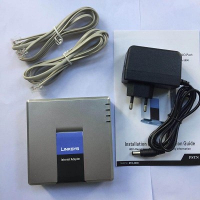 Unlocked Linksys SPA3000 SPA-3000 SIP VOIP Adapter 1 Port FXO + 1 Port FXS